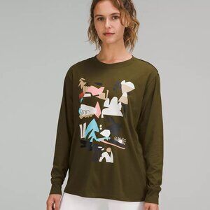 Lululemon x Justin Broadbent Vancouver All Yours Long Sleeve Shirt Sz 12